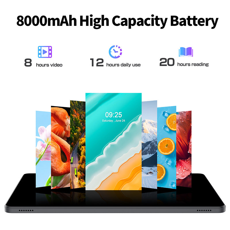 HiMex 11" Large Screen Tablet Android 14, 4+128GB, 2.4/5GHz Wi-Fi Only Tab