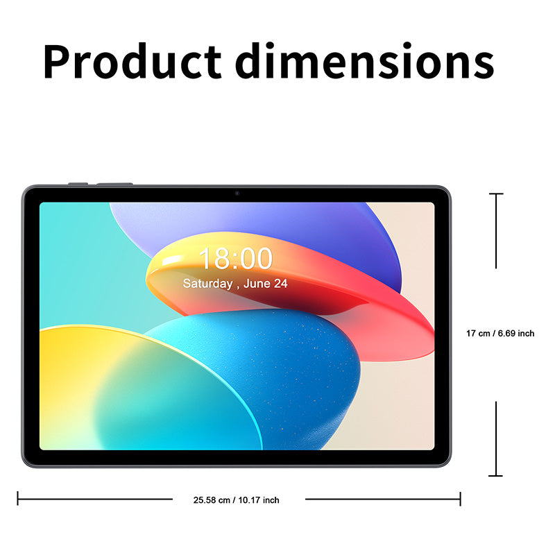 HiMex 11" Large Screen Tablet Android 14, 4+128GB, 2.4/5GHz Wi-Fi Only Tab