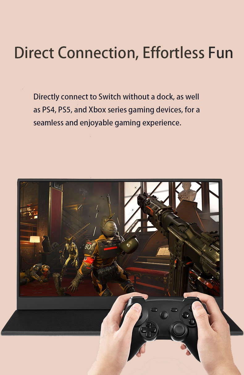 HiMex 15.6"Touchscreen Portable Monitor for Computer Laptop Phone 1920×1080