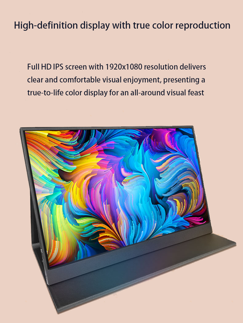 HiMex 15.6"Touchscreen Portable Monitor for Computer Laptop Phone 1920×1080