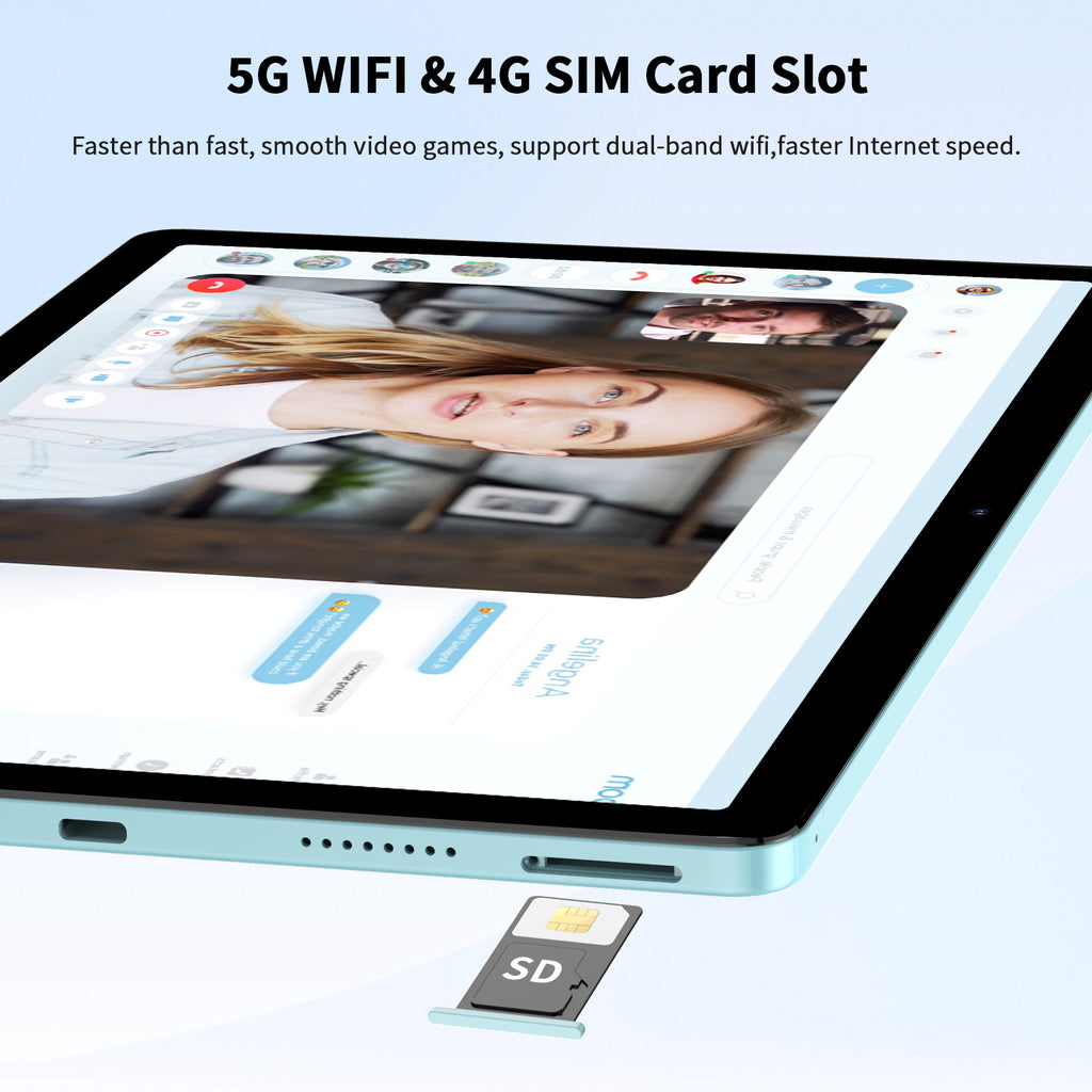 HiMex 11" Tablet -1920x1200 FHD Display, 6GB+128GB, Android 14 Work & Study